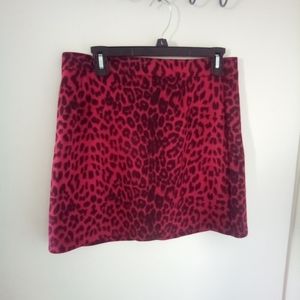90's style cheetah print skirt zippered